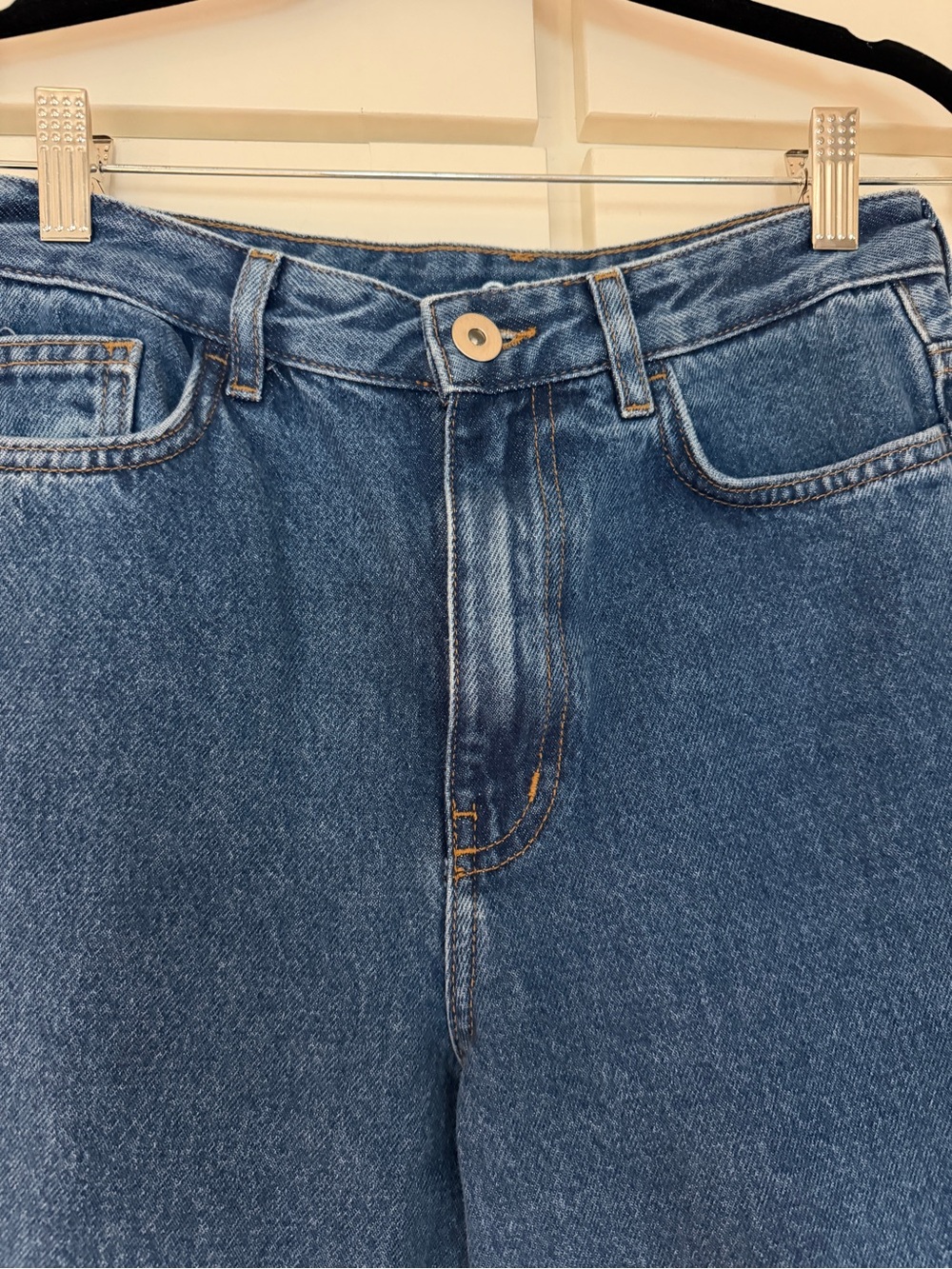COS Tapered Leg High Rise Ankle Length Blue Jeans 25 - Picture 6 of 14